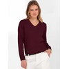 image:imageANRABESS Womens Long Sleeve V Neck Cropped Sweaters Fall OutfitsDark Red