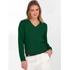image:imageANRABESS Womens Long Sleeve V Neck Cropped Sweaters Fall OutfitsForest Green