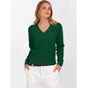 image:imageANRABESS Womens Long Sleeve V Neck Cropped Sweaters Fall OutfitsForest Green