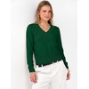 image:imageANRABESS Womens Long Sleeve V Neck Cropped Sweaters Fall OutfitsForest Green