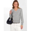image:imageANRABESS Womens Long Sleeve V Neck Cropped Sweaters Fall OutfitsGrey