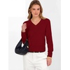 image:imageANRABESS Womens Long Sleeve V Neck Cropped Sweaters Fall OutfitsRed