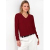 image:imageANRABESS Womens Long Sleeve V Neck Cropped Sweaters Fall OutfitsRed