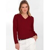 image:imageANRABESS Womens Long Sleeve V Neck Cropped Sweaters Fall OutfitsRed