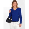 image:imageANRABESS Womens Long Sleeve V Neck Cropped Sweaters Fall OutfitsRoyal Blue