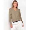 image:imageANRABESS Womens Long Sleeve V Neck Cropped Sweaters Fall OutfitsTan