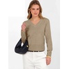 image:imageANRABESS Womens Long Sleeve V Neck Cropped Sweaters Fall OutfitsTan