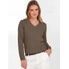 image:imageANRABESS Womens Long Sleeve V Neck Cropped Sweaters Fall OutfitsTaupe