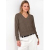 image:imageANRABESS Womens Long Sleeve V Neck Cropped Sweaters Fall OutfitsTaupe
