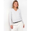 image:imageANRABESS Womens Long Sleeve V Neck Cropped Sweaters Fall OutfitsWhite