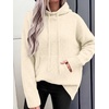image:imageANRABESS Womens Oversized Hooded Sweaters HoodiesBeige