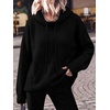 image:imageANRABESS Womens Oversized Hooded Sweaters HoodiesBlack