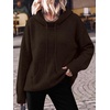 image:imageANRABESS Womens Oversized Hooded Sweaters HoodiesChocolate Brown
