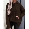 image:imageANRABESS Womens Oversized Hooded Sweaters HoodiesChocolate Brown
