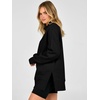 image:imageANRABESS Womens Quarter Zip Pullover Oversized SweatshirtsBlack