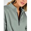 image:imageANRABESS Womens Quarter Zip Pullover Oversized SweatshirtsDeep Green