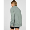 image:imageANRABESS Womens Quarter Zip Pullover Oversized SweatshirtsDeep Green