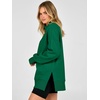 image:imageANRABESS Womens Quarter Zip Pullover Oversized SweatshirtsGreen