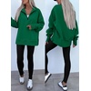 image:imageANRABESS Womens Quarter Zip Pullover Oversized SweatshirtsGreen