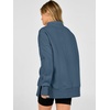 image:imageANRABESS Womens Quarter Zip Pullover Oversized SweatshirtsGrey Blue