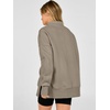 image:imageANRABESS Womens Quarter Zip Pullover Oversized SweatshirtsLight Khaki