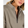 image:imageANRABESS Womens Quarter Zip Pullover Oversized SweatshirtsLight Khaki