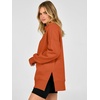 image:imageANRABESS Womens Quarter Zip Pullover Oversized SweatshirtsOrange