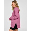 image:imageANRABESS Womens Quarter Zip Pullover Oversized SweatshirtsPink