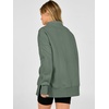 image:imageANRABESS Womens Quarter Zip Pullover Oversized SweatshirtsSage Green