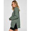 image:imageANRABESS Womens Quarter Zip Pullover Oversized SweatshirtsSage Green