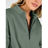 image:imageANRABESS Womens Quarter Zip Pullover Oversized SweatshirtsSage Green
