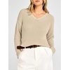 image:imageANRABESS Womens V Neck Sweater 2026 Fall OutfitsApricot