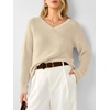 image:imageANRABESS Womens V Neck Sweater 2026 Fall OutfitsApricot
