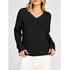 image:imageANRABESS Womens V Neck Sweater 2026 Fall OutfitsBlack