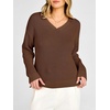 image:imageANRABESS Womens V Neck Sweater 2026 Fall OutfitsCoffee
