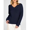 image:imageANRABESS Womens V Neck Sweater 2026 Fall OutfitsNavy Blue