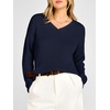 image:imageANRABESS Womens V Neck Sweater 2026 Fall OutfitsNavy Blue