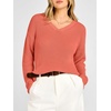 image:imageANRABESS Womens V Neck Sweater 2026 Fall OutfitsOrange