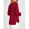 image:imageANRABESS Womens V Neck Sweater 2026 Fall OutfitsRed