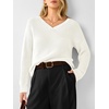 image:imageANRABESS Womens V Neck Sweater 2026 Fall OutfitsWhite