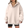 image:imageANRABESS Hoodies for Women Oversized V Neck Hooded SweatshirtsBeige