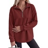image:imageANRABESS Sweatshirt for Women Loose Fit Quarter Zip Pullover Fall OutfitsRed