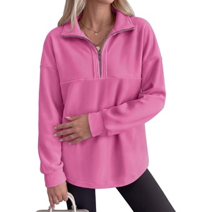 image:imageANRABESS Sweatshirt for Women Loose Fit Quarter Zip Pullover Fall OutfitsHot Pink