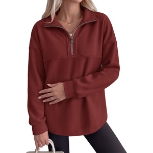 image:imageANRABESS Sweatshirt for Women Loose Fit Quarter Zip Pullover Fall OutfitsRed
