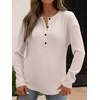 image:imageANRABESS Long Sleeve Shirts for Women Fall Henley Tops Dressy Casual BlouseBegie