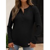 image:imageANRABESS Long Sleeve Shirts for Women Fall Henley Tops Dressy Casual BlouseBlack
