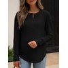 image:imageANRABESS Long Sleeve Shirts for Women Fall Henley Tops Dressy Casual BlouseBlack