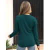 image:imageANRABESS Long Sleeve Shirts for Women Fall Henley Tops Dressy Casual BlouseDeep Green