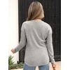 image:imageANRABESS Long Sleeve Shirts for Women Fall Henley Tops Dressy Casual BlouseGray Green