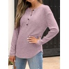 image:imageANRABESS Long Sleeve Shirts for Women Fall Henley Tops Dressy Casual BlousePink